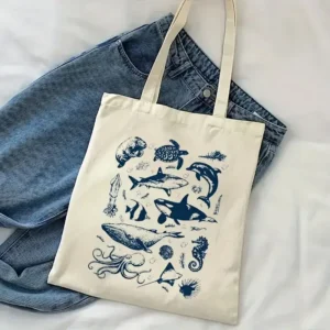 Starfish Canvas Tote Bag
