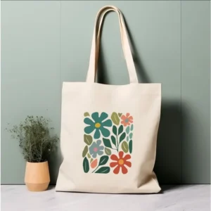 Floral Canvas Tote Bag