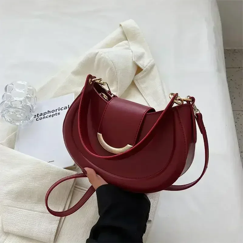 Leather Bucket Glam Bag - Image 7