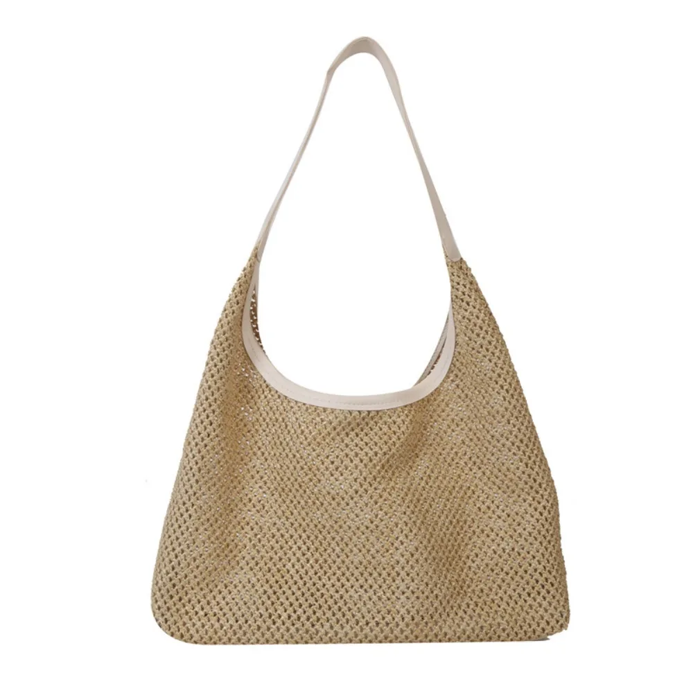Vintage Woven Straw Tote - Image 5
