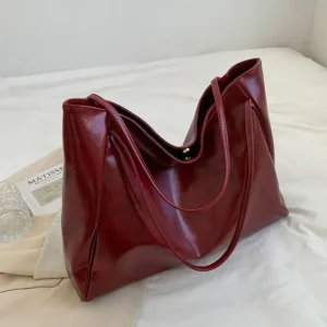 Retro Leather Bucket Bag