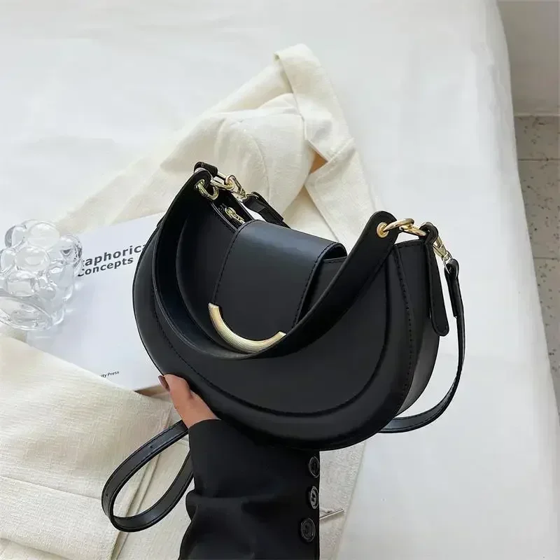 Leather Bucket Glam Bag - Image 9