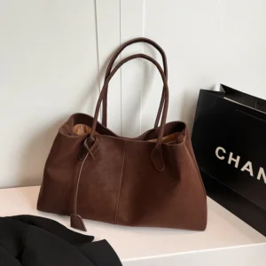 Large Faux Suede Handbag