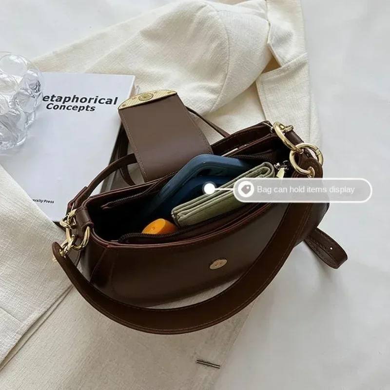 Leather Bucket Glam Bag - Image 6