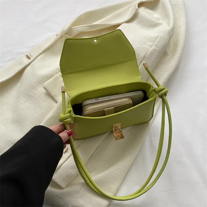Leather Square Crossbody Bag - Image 4