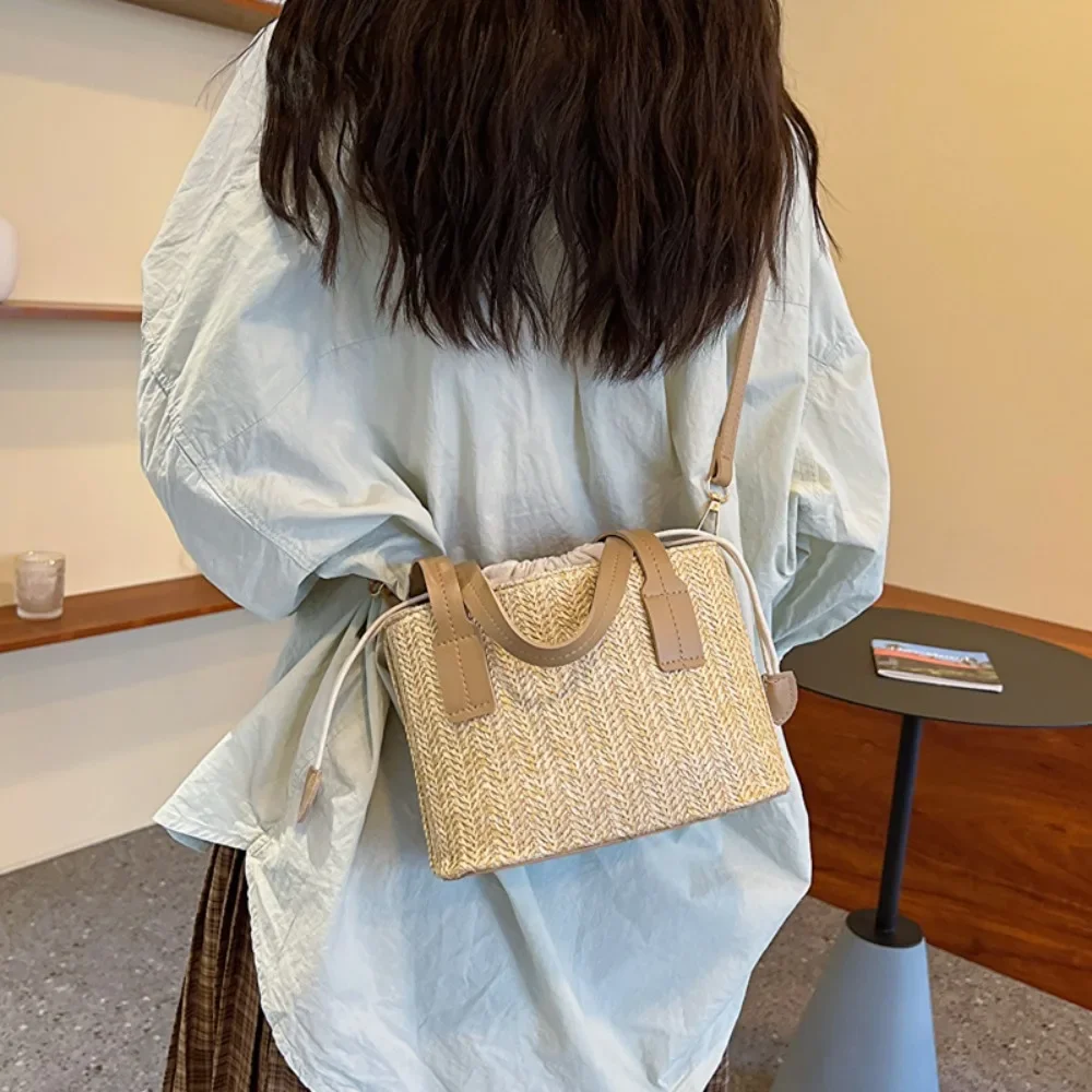 Boho Straw Beach Bag - Image 6