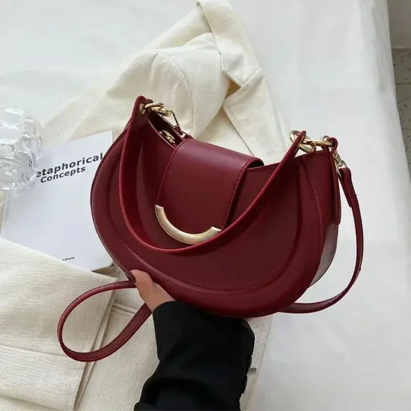 Leather Bucket Glam Bag