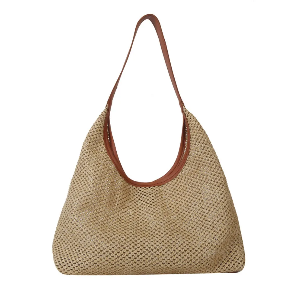 Vintage Woven Straw Tote - Image 6