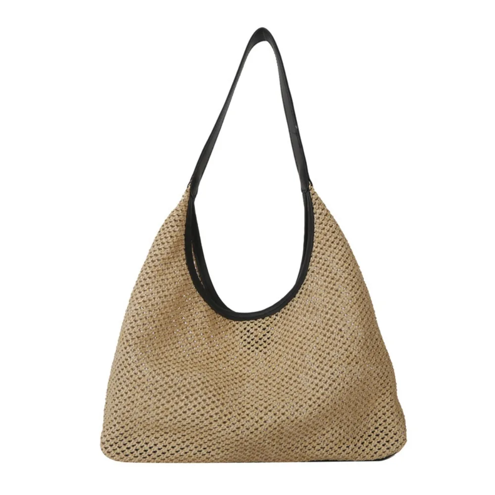 Vintage Woven Straw Tote - Image 7